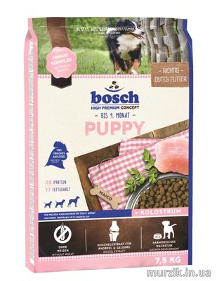Сухой корм для щенков с 1 до 4 месяцев Bosch Puppy (Бош Паппи), 7,5 кг 32588973 фото