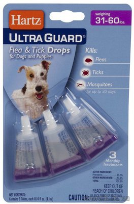Капли на холку от блох и клещей Hartz Ultra Guard (Хартс Ультра Гард) для собак весом от 13,5-27 кг (3 пипетки) 8890861 фото