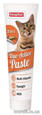 Паста Beaphar Duo Active Pasta for Cats Беафар двойная мультивитаминная паста для здоровья кишечника для кошек 100 г 42067150 фото
