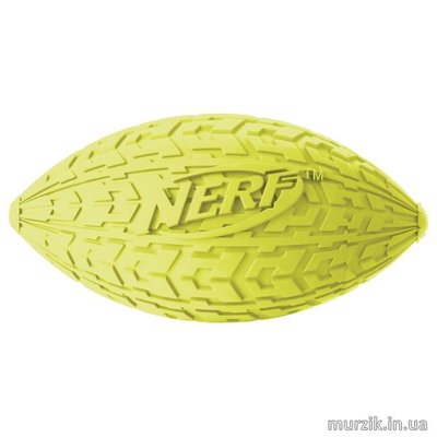 Игрушка для собак Nerf Мяч регби с пищалкой 10 см (зеленый) 41527734 фото