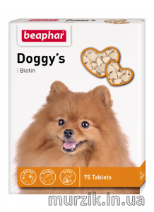 Витаминизированные лакомства Beaphar Doggy Biotin Беафар с биотином для собак 75 табл. 1971696 фото
