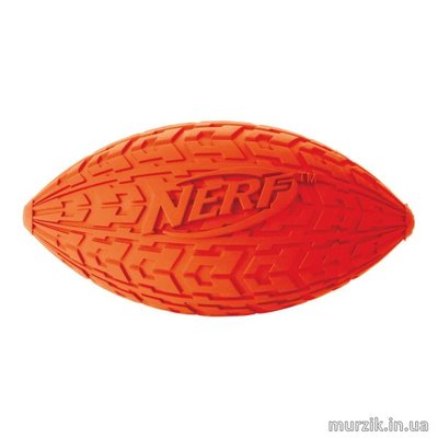Игрушка для собак Nerf Мяч регби с пищалкой 10 см (красный) 41527735 фото