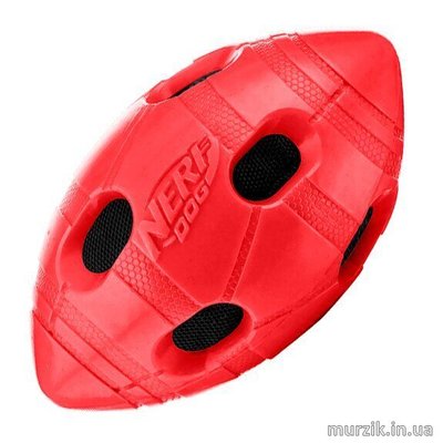 Игрушка для собак Nerf Мяч регби шуршащий 10 см (красный) 41527736 фото