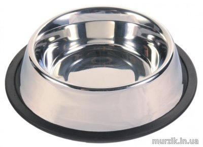 Миска металлическая для собак на резинке 0,45 л/19 см диаметр 1470172 фото