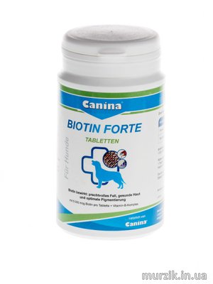 Интенсивный курс для шерсти собак Canina Biotin Forte 200 г/60 таб. 1439974 фото