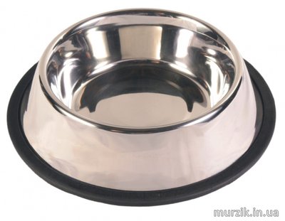 Миска металлическая для собак на резинке 0,9 л/23 см диаметр 1470177 фото