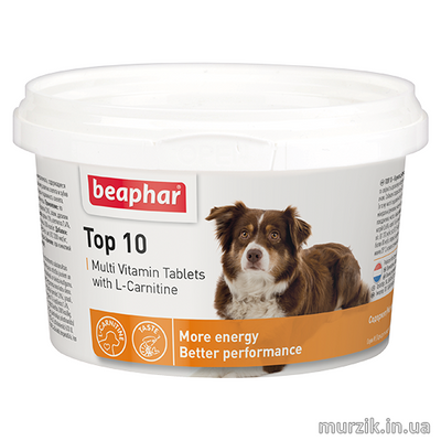 Кормовая добавка Beaphar Top 10 мультивитамины с L-карнитином для собак 180 табл. 1971710 фото