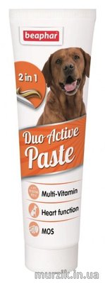 Паста Beaphar Duo Active Pasta for Dogs Беафар двойная мультивитаминная паста для здоровья кишечника для собак 100 г 42067171 фото