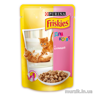 Упаковка 26 шт!!!Влажный корм для котят Friskies (Фрискис) с курицей 85 г 1526454 фото
