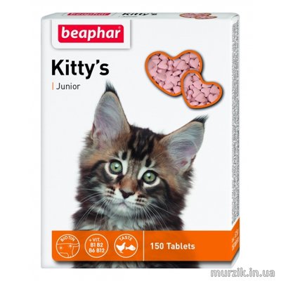 Лакомства для котят Beaphar (Беафар) KITTY Junior (сердечки) 150 табл. 1971713 фото