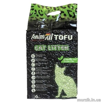 Соевый наполнитель AnimAll TOFU (ТОФУ) с ароматом зелёного чая 6 л (2,6 кг) 41459562 фото