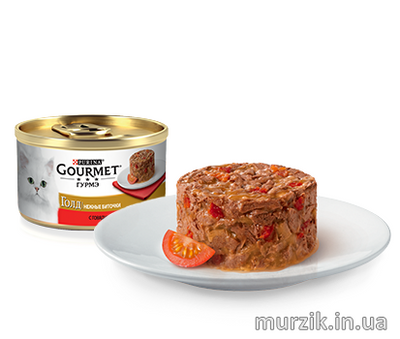 Gourmet Gold (Гурмет Голд) Нежный Биточки с говядиной и томатом 85 г х 12шт 5769090 фото