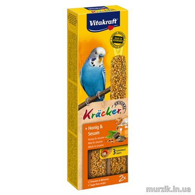 Крекер для волнистых попугаев Vitakraft "Kracker Original + Honey & Sesame" 2 шт. (мёд и кунжут) 1438433 фото