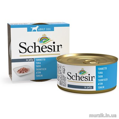 Натуральные консервы для собак Schesir (Шезир) Tuna, тунец в желе, банка, 150 г 28532384 фото