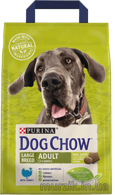Сухой корм для собак крупных пород Dog Chow с индейкой 14 кг. 1450704 фото