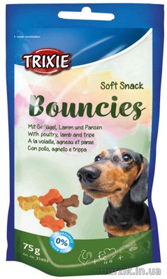 Лакомство "Soft Snack Bouncies" для собак с курицей, ягненком и рубцом 75г 1455331 фото