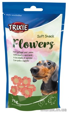 Лакомство "Soft Snack Flowers" для собак с ягненком и курицей 75 г 1455332 фото