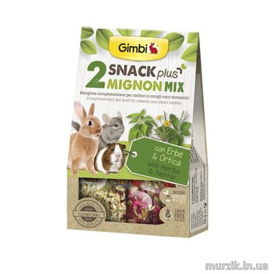 Лакомство для грызунов GimBi Snack Mignon Mix Микс крапива 50 г 42163424 фото