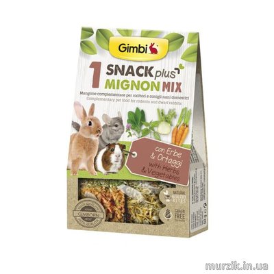 Лакомство для грызунов GimBi Snack Mignon Mix Микс травы и овощи 50 г 42163425 фото