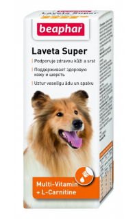 Витамины Beaphar Laveta Super от линьки, для здоровой кожи и красивой блестящей шерсти собак 50 мл 9042098 фото