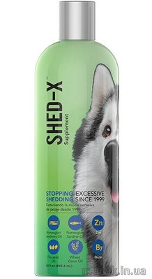 Витаминная добавка SynergyLabs Shed-X Dog (Шед-Икс Дог) для шерсти собак, против линьки, 946 мл 41500072 фото