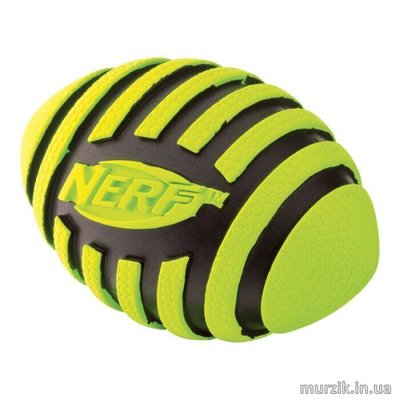 Игрушка для собак Nerf Мяч регби с пищалкой 8,5 см (зеленый) 41527625 фото