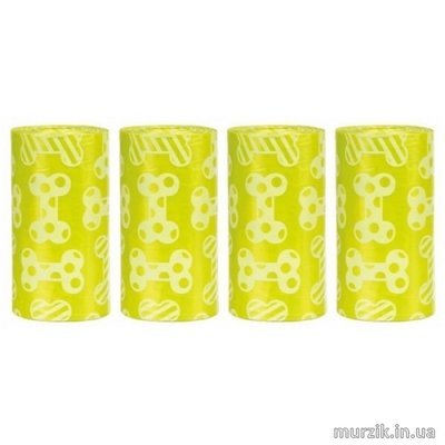 Сменные пакеты для сумки для фекалий размер М (4*20шт) желтые ,с запахом лимона 8902864 фото