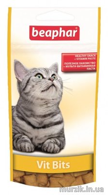 Лакомства для котов Beaphar Vit-Bits Беафар Вит Битц подушечки с мальти-витаминной пастой для кошек 35г 42067126 фото